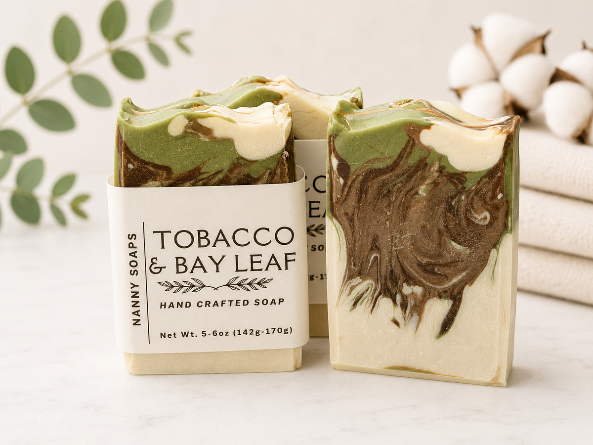 Tobacco & Bay Leaf Handmade Soap | Nanny Soaps